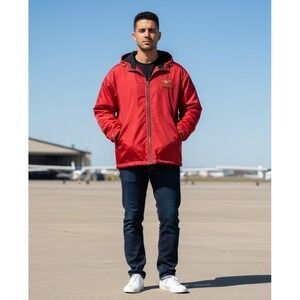 Vintage Fairhaven American West Steamboat Co Rain Coat S Red Workwear‎ Utility